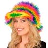 CHAPEAU DE PECHEUR TYPE BOB PELUCHE ARC EN CIEL