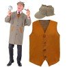 DEGUISEMENT DETECTIVE SHERLOCK HOLMES MANTEAU GILET ET CHAPEAU TAILLE XXL