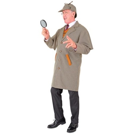 DEGUISEMENT DETECTIVE SHERLOCK HOLMES MANTEAU GILET ET CHAPEAU  TAILLE L-XL