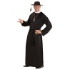 DEGUISEMENT CURE OU PRETRE ADULTE NOIR COL BLANC TAILLE XXL ROBE + CEINTURE
