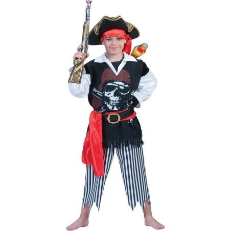DEGUISEMENT CHEMISE PIRATE TETE DE MORT TAILLE 12 ANS OU 152 CM