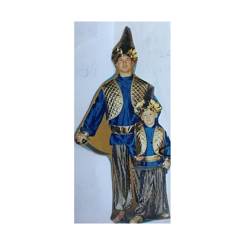 DEGUISEMENT 1001 NUITS ALADIN BLEU-OR TAILLE 50 DEGUISEMENT 1001 NUITS ALADIN BLEU-OR TAILLE 50