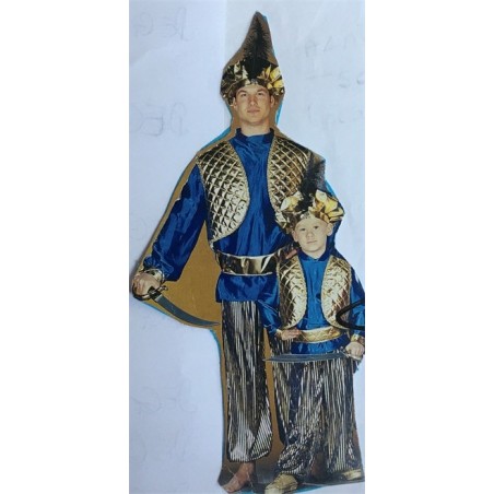 DEGUISEMENT 1001 NUITS ALADIN BLEU-OR TAILLE 50