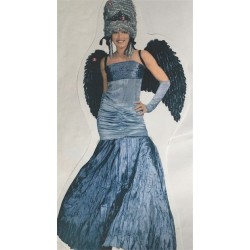 DEGUISEMENT ANGE HALLOWEEN GRIS TAILLE L