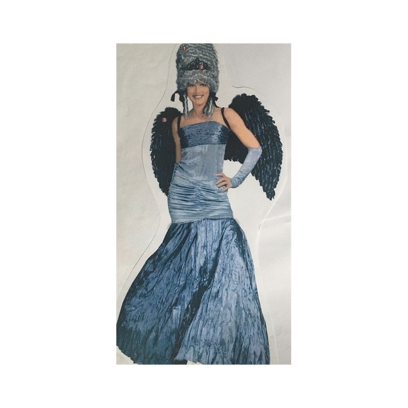 DEGUISEMENT ANGE HALLOWEEN GRIS TAILLE L