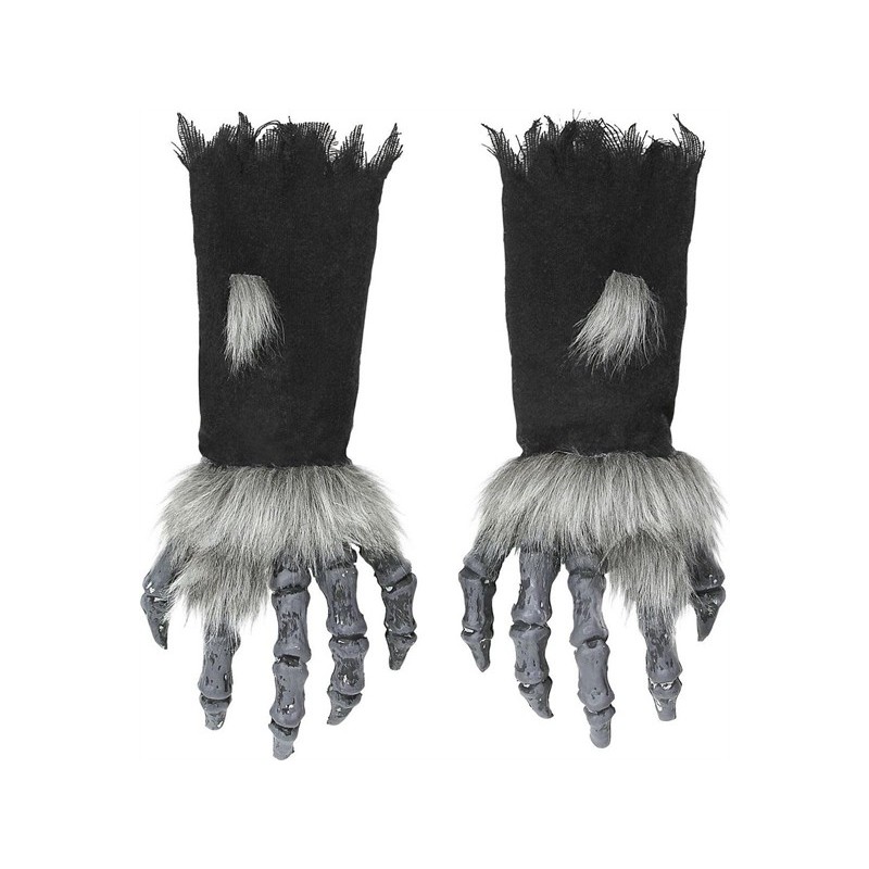 GANTS OU MAINS DE MONSTRE OU LOUP GAROU GRIS NOIR AVEC FOURRURE GANTS OU MAINS DE MONSTRE OU LOUP GAROU GRIS NOIR AVEC FOURRURE