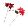 TIGE POINSETTIA VELOURS ROUGE/BORDEAU 2 ASSORTIMENT