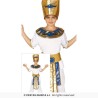 DEGUISEMENT PHARAON EGYPTIEN TOUTANKAMON BLANC ET OR TAILLE 7-9 ANS
