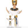 DEGUISEMENT PHARAON EGYPTIEN TOUTANKAMON BLANC ET OR TAILLE 7-9 ANS