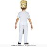 DEGUISEMENT PHARAON EGYPTIEN TOUTANKAMON BLANC ET OR TAILLE 7-9 ANS