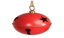 GRELOT METAL ROUGE ET OR 30 X 38 CM 