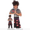 DEGUISEMENT ENFANT NINJA MANGA NARUTO ROUGE NOIR GRIS ET BLANC TAILLE 7-9 ANS