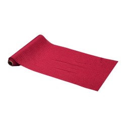 CHEMIN DE TABLE VELOURS COTELE ROUGE DORE 