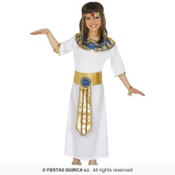 DEGUISEMENT EGYPTIENNE CLEOPATRE BLANC ET OR TAILLE 3-4 ANS