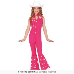 DEGUISEMENT PINK COUNTRY GIRL BARBIE ANNEES 80 TAILLE 10-12 ANS