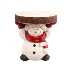 SUPPORT BOHNOME DE NEIGE AVEC RONDIN DE BOIS