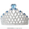 DIADEME ARGENT AVEC PIERRE BLEU PRINCESSE DES GLACES