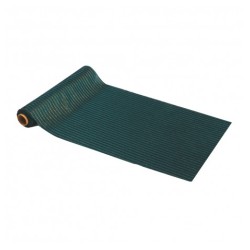 CHEMIN DE TABLE VELOURS COTELE VERT DORE 28CM X 3M 