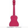 GUITARE UKULELE EN PLASTIQUE COLORE ROSE DECOR MEXICAINS 54 CM