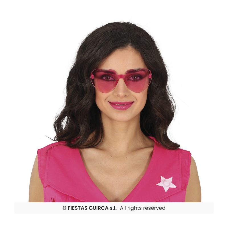 LUNETTES COEUR TRANSPARENTES ROSE