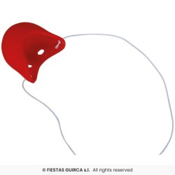 NEZ ROUGE DE CLOWN PLASTIQUE SOUPLE AVEC ELASTIQUE