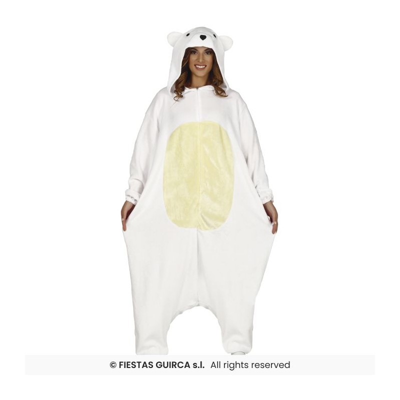 DEGUISEMENT OURS POLAIRE BLANC KIGURUMI TAILLE M