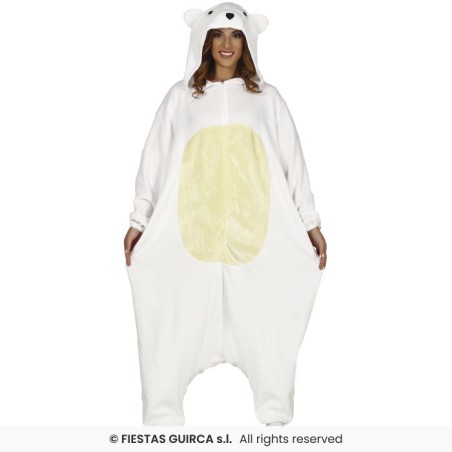DEGUISEMENT OURS POLAIRE BLANC KIGURUMI TAILLE M