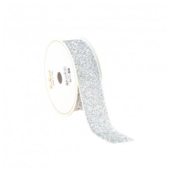 RUBAN PAILETTE ARGENT 2,5CM X 3M