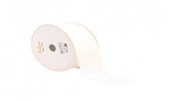 RUBAN PAILETTE BLANC 2,5CM X 3M