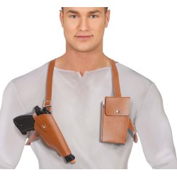 HOLSTER DE BRAS + CARTOUCHIERE MARRON