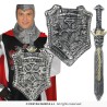 BOUCLIER DE CHEVALIER + EPEE EN PLASTIQUE 48 CM