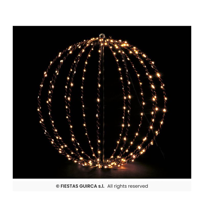 DECORATION BOULE METAL LUMINEUSE DIAMETRE 60 CM 640 LED 