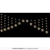 DECORATION RIDEAU LUMINEUX FLOCONS DE NEIGE BLANC CHAUD 16 FILS TOMBANTS 136 LED