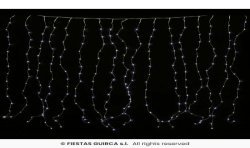 DECORATION RIDEAU LUMINEUX BLANC FROID 2 M DE LARGE X 1.50 M DE HAUT 300 LED