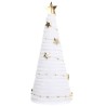 DECORATION SAPIN DE NOEL COSY BLANC 6.5 X 13 CM 