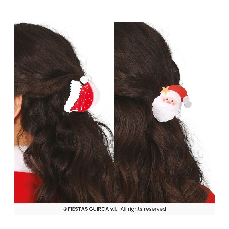 2 PINCES A CHEVEUX DE NOEL 