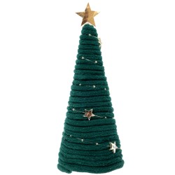 DECORATION SAPIN DE NOEL COSY VERT 6.5 X 18 CM 