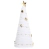DECORATION SAPIN DE NOEL COSY BLANC 6.5 X 13 CM 