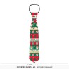 CRAVATE DE NOEL SUCRE D'ORGE SAPIN ET PERE NOEL ROUGE ET VERT