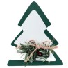 DECORATION 2 SAPINS VERT ET BLANC ( 9 X 1.3 X 10 CM / 11.5 X 1.3 X 13 CM )
