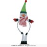 SERRE TETE BONHOMME DE NEIGE BLANC BONNET VERT