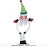 SERRE TETE BONHOMME DE NEIGE BLANC BONNET VERT