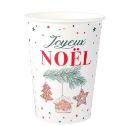 10 GOBELETS NOEL SAPIN D'EPICES 7.8 X 9,7 CM