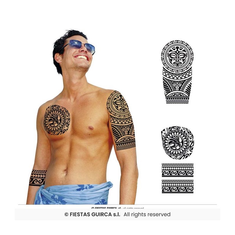 TATOUAGE MAORIES 30 X 14 CM