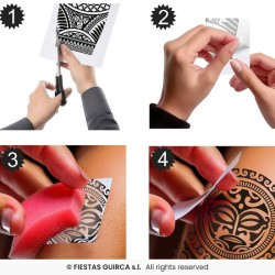 TATOUAGE MAORIES 30 X 14 CM