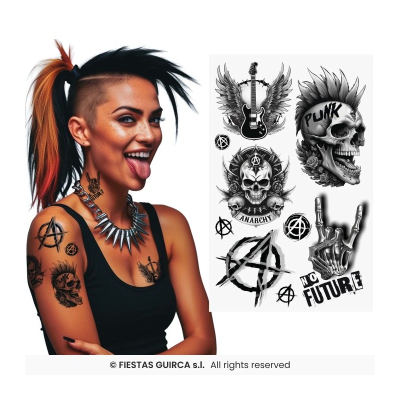 TATOUAGE PUNK 30 X 14 CM