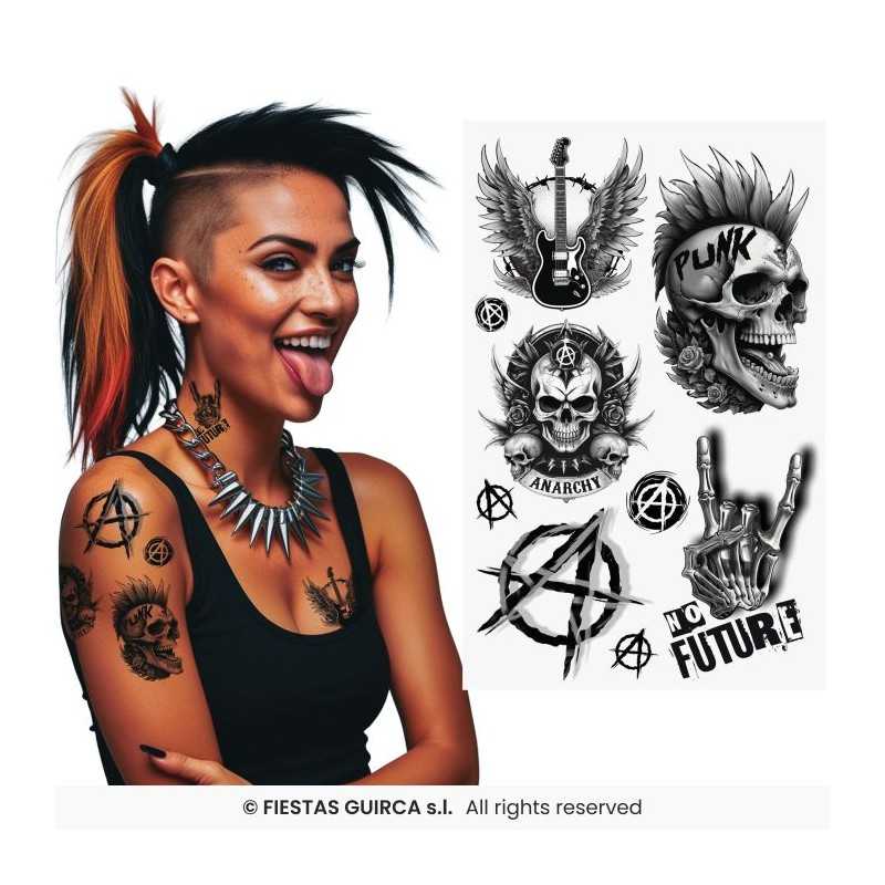 TATOUAGE PUNK 30 X 14 CM