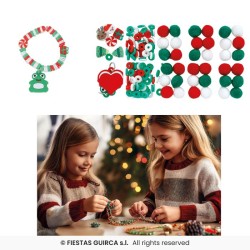 BOITE DE 164 PIECES ET PERLES POUR BRACELETS DE NOEL DIY