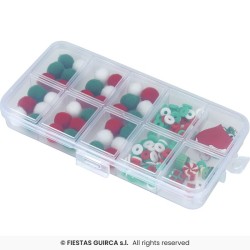 BOITE DE 164 PIECES ET PERLES POUR BRACELETS DE NOEL DIY