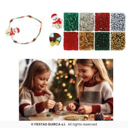 BOITE DE 1100 PIECES ET PERLES POUR BRACELETS DE NOEL DIY